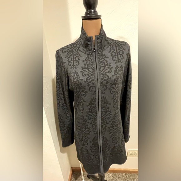 Cynthia Rowley long sweater jacket paisley print - Picture 3 of 10